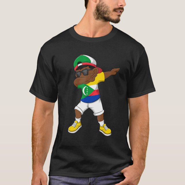 Camiseta Dab Dance De Garoto Comores De Bandeiras (Frente)