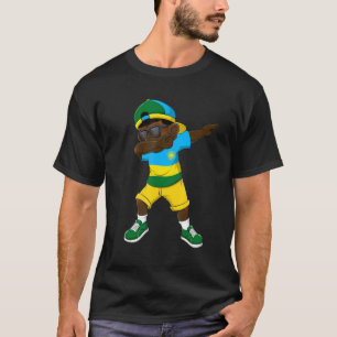 Camiseta Dab Dance Do Rapaz Ruanda Rwandan Sinalizador Kids