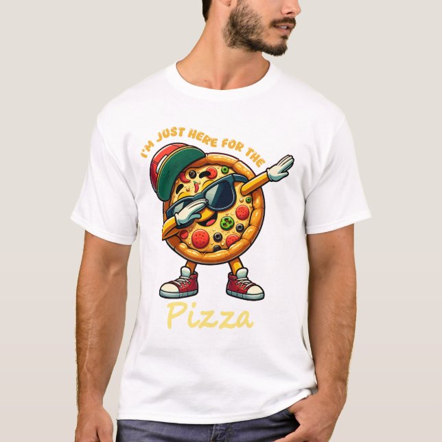 Camiseta Dab Dancing Pizza Design (Frente)