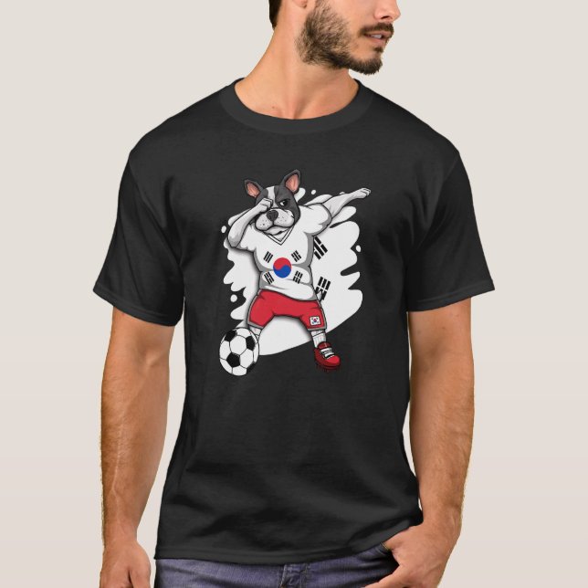 Camiseta Dab French Bulldog South Korea Soccer Fans Jersey (Frente)