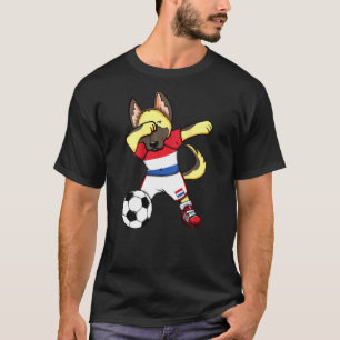 Camiseta Dab German shepherd Netherlands Soccer Fans Jersey
