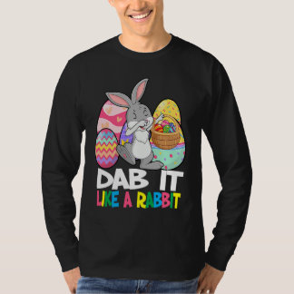 Camiseta Dab It Like A Rabbit Easter Day   For Boys Girls  
