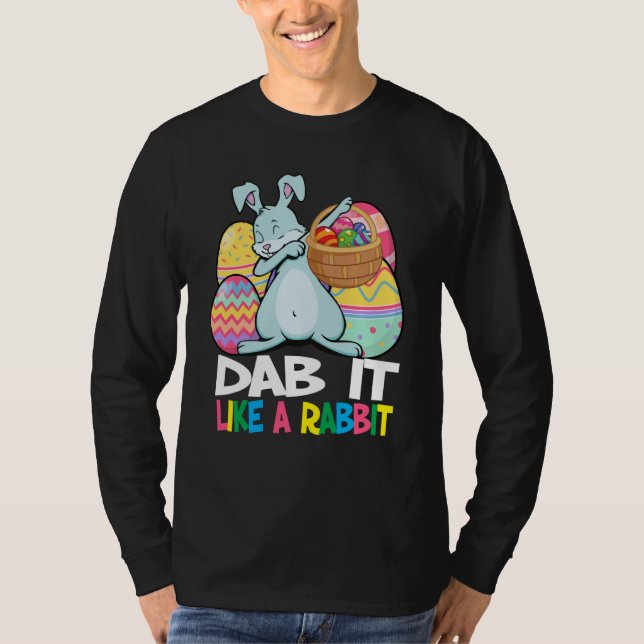 Camiseta Dab It Like A Rabbit Easter Day  For Boys Girls  1 (Frente)