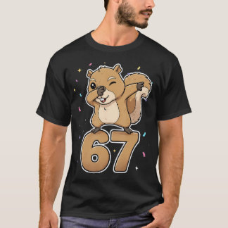 Camiseta Dabbing 67 Esquilo 67 Divertido Seis Sete Geração 