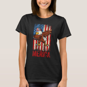 Camiseta Dabbing American Eagle 4 de julho Boys Men America