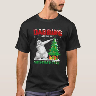 Camiseta Dabbing ao redor da árvore de Natal do Gato Persa