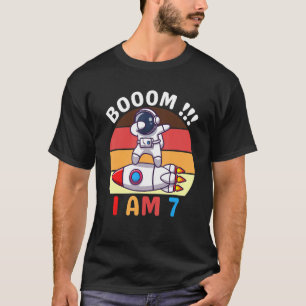 Camiseta Dabbing astronauta Birthday 7 Anos Aniversário Ou
