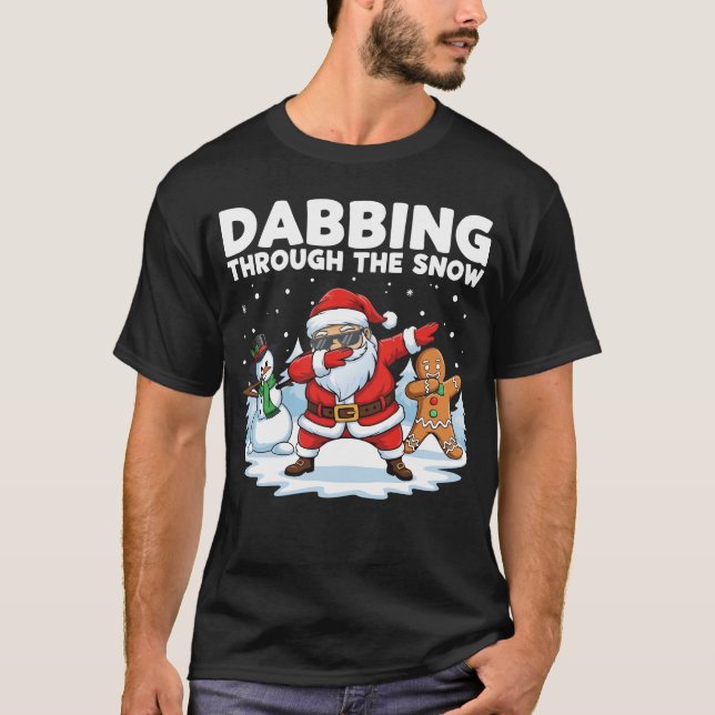 Camiseta Dabbing Através da Neve (Frente)