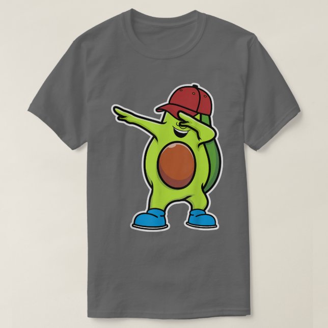 Camiseta Dabbing Avocado, Funny Vegetarian, Vegan, Aguacate (Frente do Design)