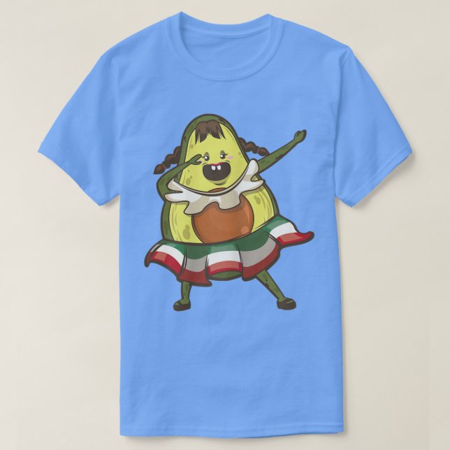 Camiseta Dabbing Avocado Girl Cinco De Mayo  (Frente do Design)