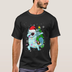 Camiseta Dabbing Axolotl Kids Garoto Jovens Pijamas de Nata