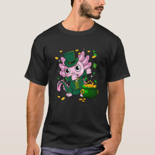 Camiseta Dabbing Axolotl Leprechaun Happy Dia de São Patríc