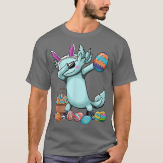 Camiseta Dabbing Axolotl Páscoa Day Ovos Dab Boys Raparigas