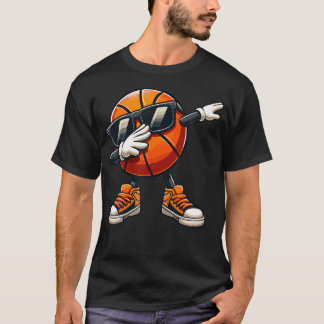 Camiseta Dabbing Basketball Ball Sunglasses Funny Basketbal
