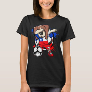 Camiseta Dabbing Beagle Dog Chile Soccer Fãs Jersey