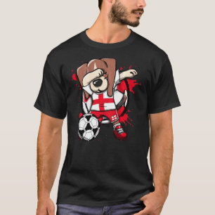 Camiseta Dabbing Beagle Dog Inglaterra Soccer Fans Jersey F
