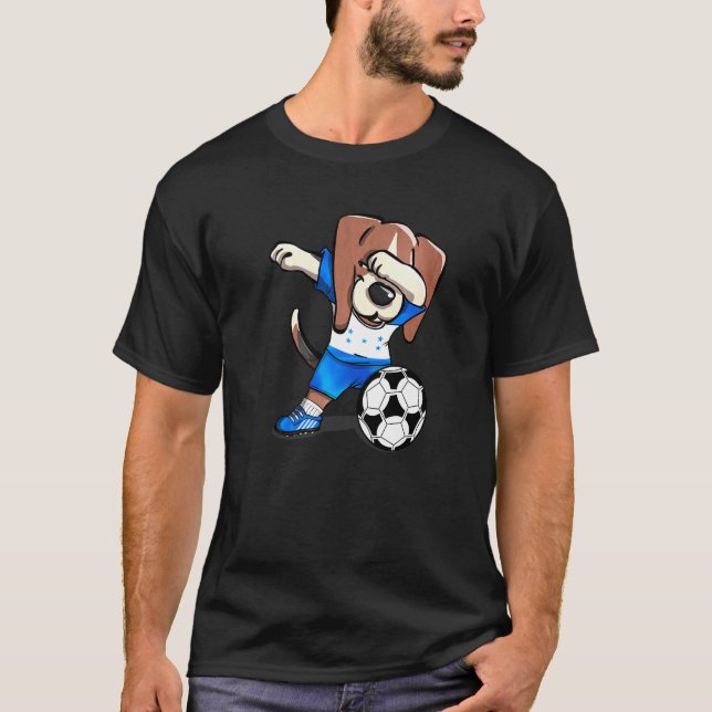 Camiseta Dabbing Beagle Honduras Futebol Hondurenho Flag So (Frente)