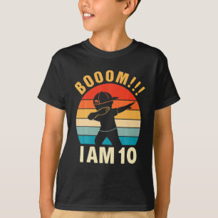 Camiseta Dabbing Birthday, 10 anos, 10º Aniversário
