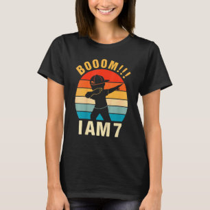 Camiseta Dabbing Birthday, 7 anos, Aniversário, 7