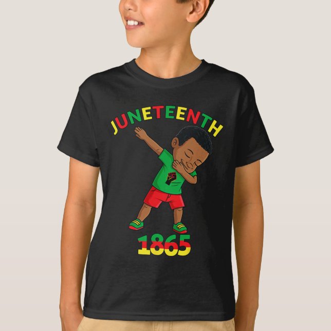 Camiseta Dabbing Black King Junetet Melanin Brown Skin B (Frente)