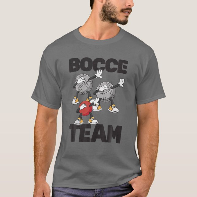 Camiseta Dabbing Bocce Ball Team Com Jack Bocci Dab Game B (Frente)