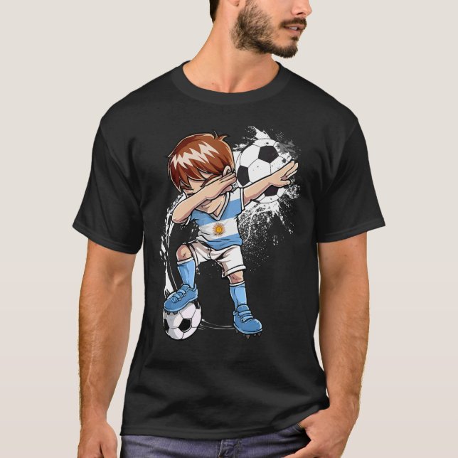 Camiseta Dabbing Boy Argentina Soccer Team World Soccer (Frente)