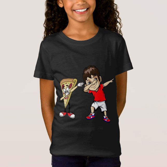 Camiseta Dabbing Boy Dance Kid Meme Jersey Dab Pizza Gift (Frente)
