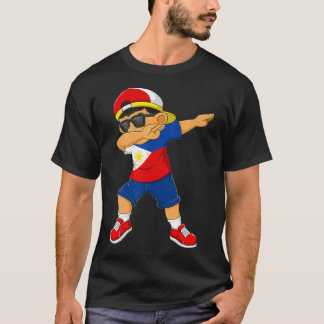 Camiseta Dabbing Boy Filipinos Filipinas Flag Kids Dab Da