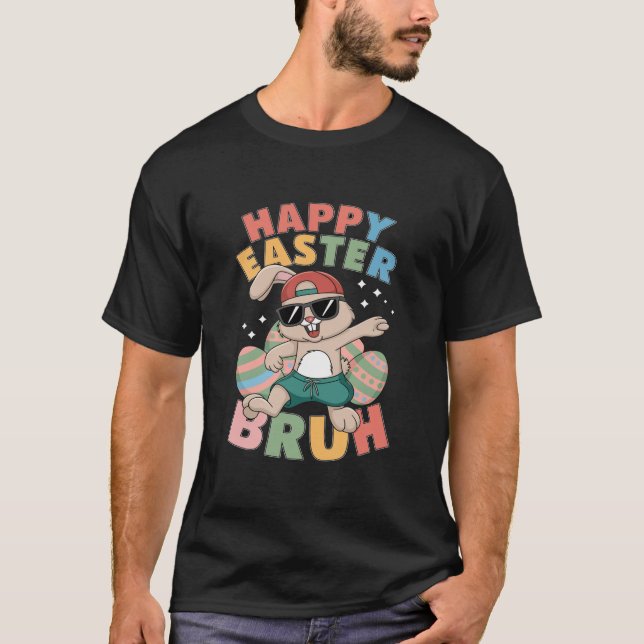 Camiseta Dabbing Bunny Páscoa Bruh (Frente)
