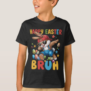 Camiseta Dabbing Bunny Páscoa Bruh Meme Engraçado Dizendo A