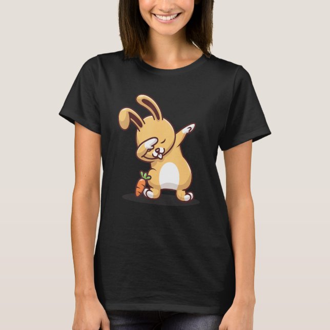 Camiseta Dabbing Bunny with carrot (Frente)