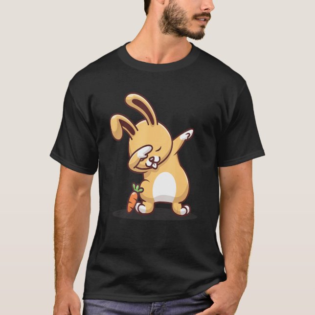 Camiseta Dabbing Bunny with carrot (Frente)