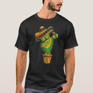 Camiseta Dabbing Cactus Cinco De Mayo Mexicano Poncho Boys