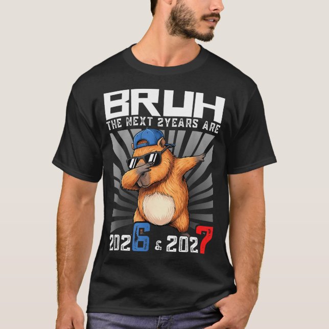 Camiseta Dabbing Capybara 67 Nye 2026 Boys Kids New Year Ev (Frente)