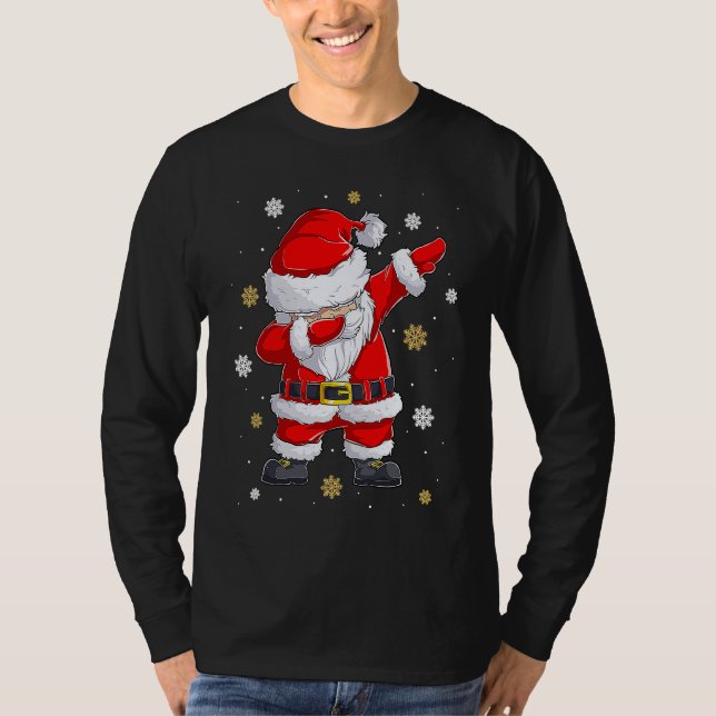 Camiseta Dabbing Christmas Ugly Xmas Sweater Santa Dab Squa (Frente)