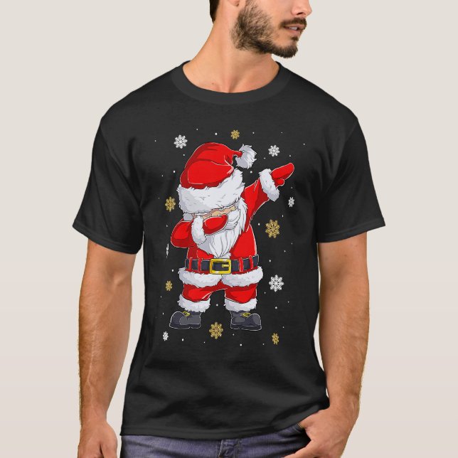Camiseta Dabbing Christmas Ugly Xmas Sweater Santa Dab Squa (Frente)