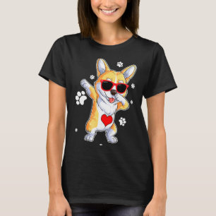 Camiseta Dabbing Corgi Dog Kids Meninos Dab Dance Meninas