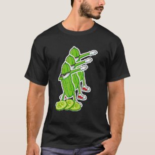 Camiseta Dabbing Cucumber Picker Dancing Vestindo óculos es