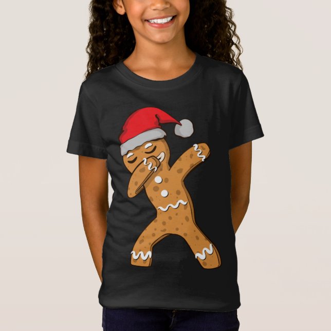 Camiseta Dabbing Dab Gingerbird Man Christmas (Frente)