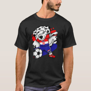 Camiseta Dabbing Dalmaciano Croácia Soccer Fãs Jersey