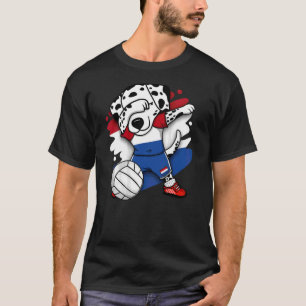 Camiseta Dabbing Dalmaciano Holandeses Vetores de Voleibol