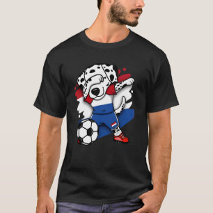 Camiseta Dabbing Dalmatian Netherlands Soccer Fans Jersey F