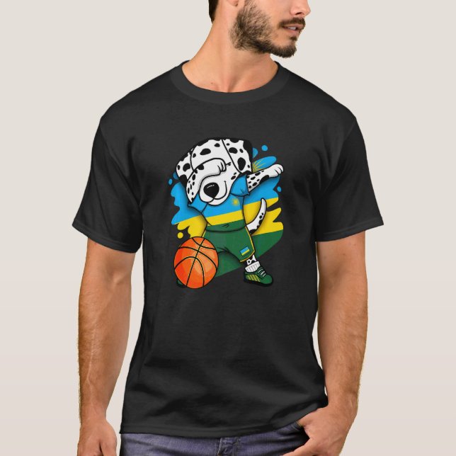 Camiseta Dabbing Dalmatian Rwanda Basball Fans Jersey Bb (Frente)