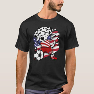 Camiseta Dabbing Dalmatic America Soccer Fans Jersey EUA F