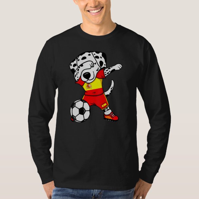 Camiseta Dabbing Dalmatic Espanha Soccer Fans Jersey Espanh (Frente)