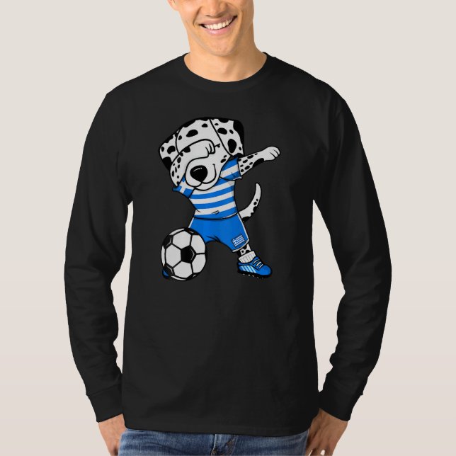 Camiseta Dabbing Dalmatic Grécia Soccer Fans Jersey Grego (Frente)