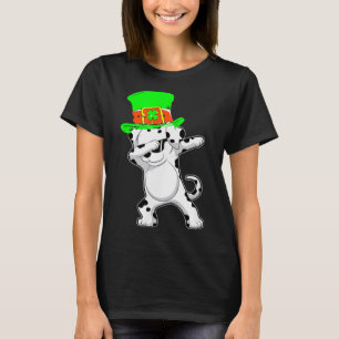 Camiseta Dabbing Dalmation Dias de São Patrícios Men Boys G