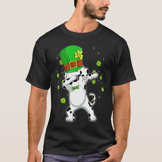 Camiseta Dabbing Dalmation St Patricks Day Men Women Boys G (Frente)
