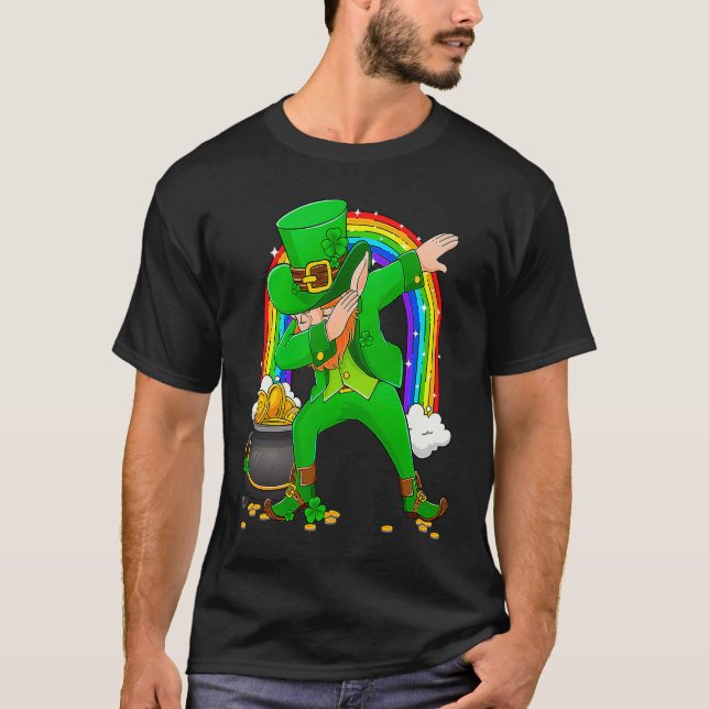 Camiseta Dabbing Dance Irish Shamrock St Patricks Day   1 (Frente)