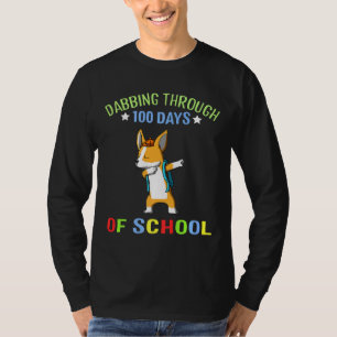 Camiseta Dabbing Days Of School Corgi Dog Puppy